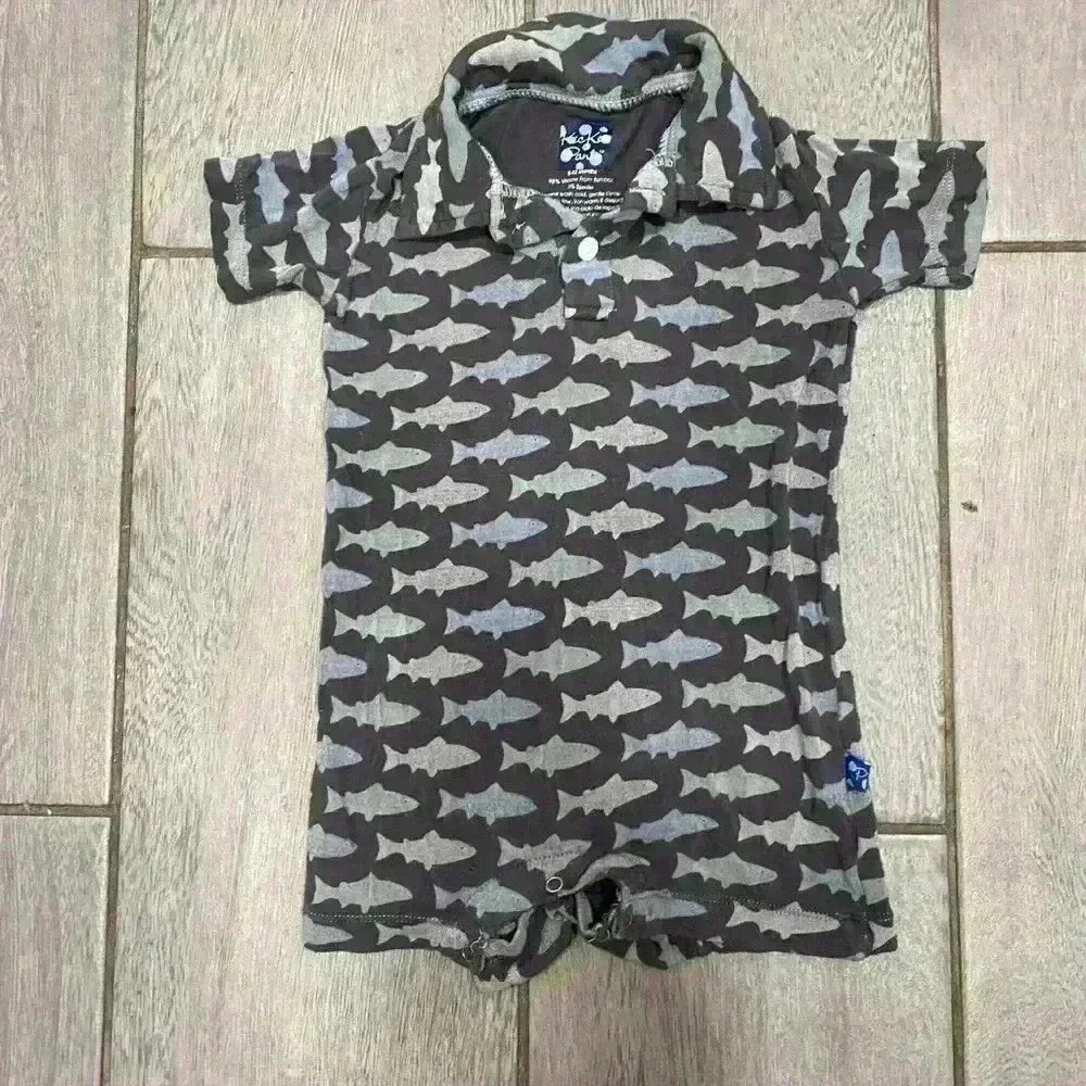 Kickee Pants Sharks Romper Size 6-12 months